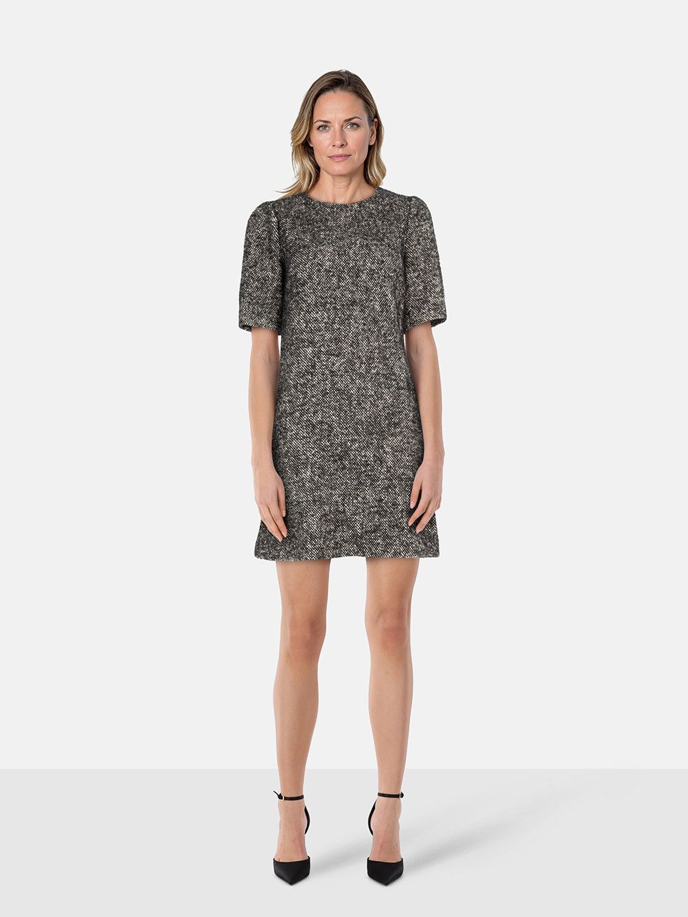 Dolce & Gabbana Black & White Tweed Pattern Dress Size M / US 6-8 / IT 42-44 - 1 Thumbnail