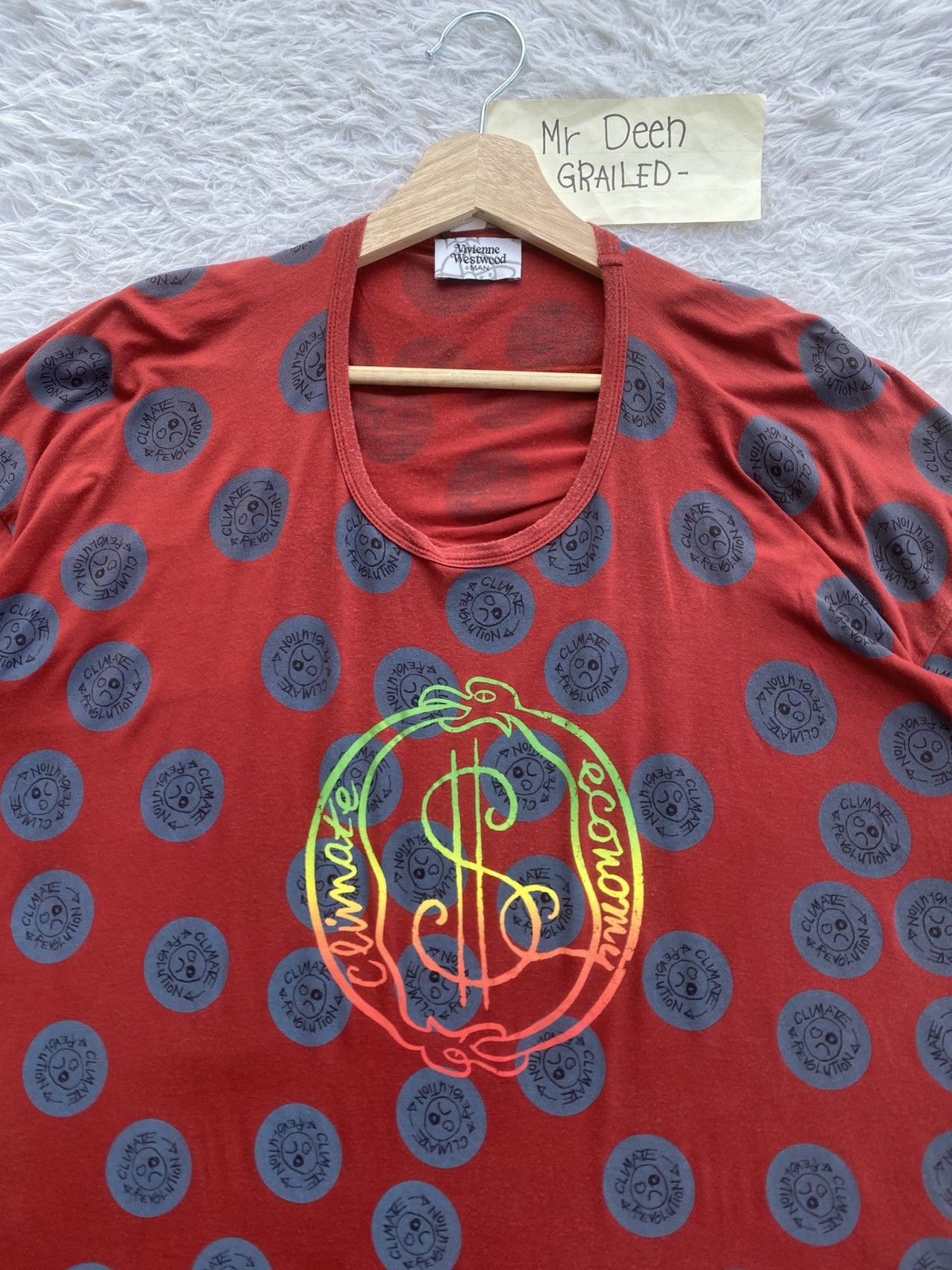 Vivienne Westwood Rare Vivienne Westwood Climate Change Evolution Tshirt Size L / US 10 / IT 46 - 10 Thumbnail