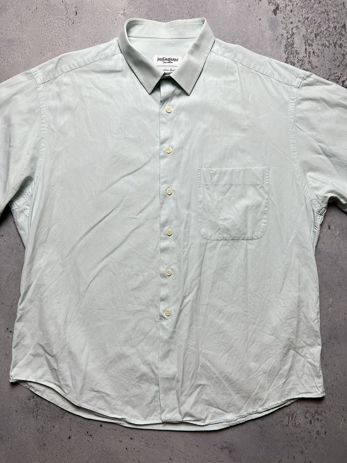Yves Saint Laurent Lux YSL Shirt Cotton Yves Saint Laurent Summer Shirtsleeve Size US XXL / EU 58 / 5 - 5 Thumbnail