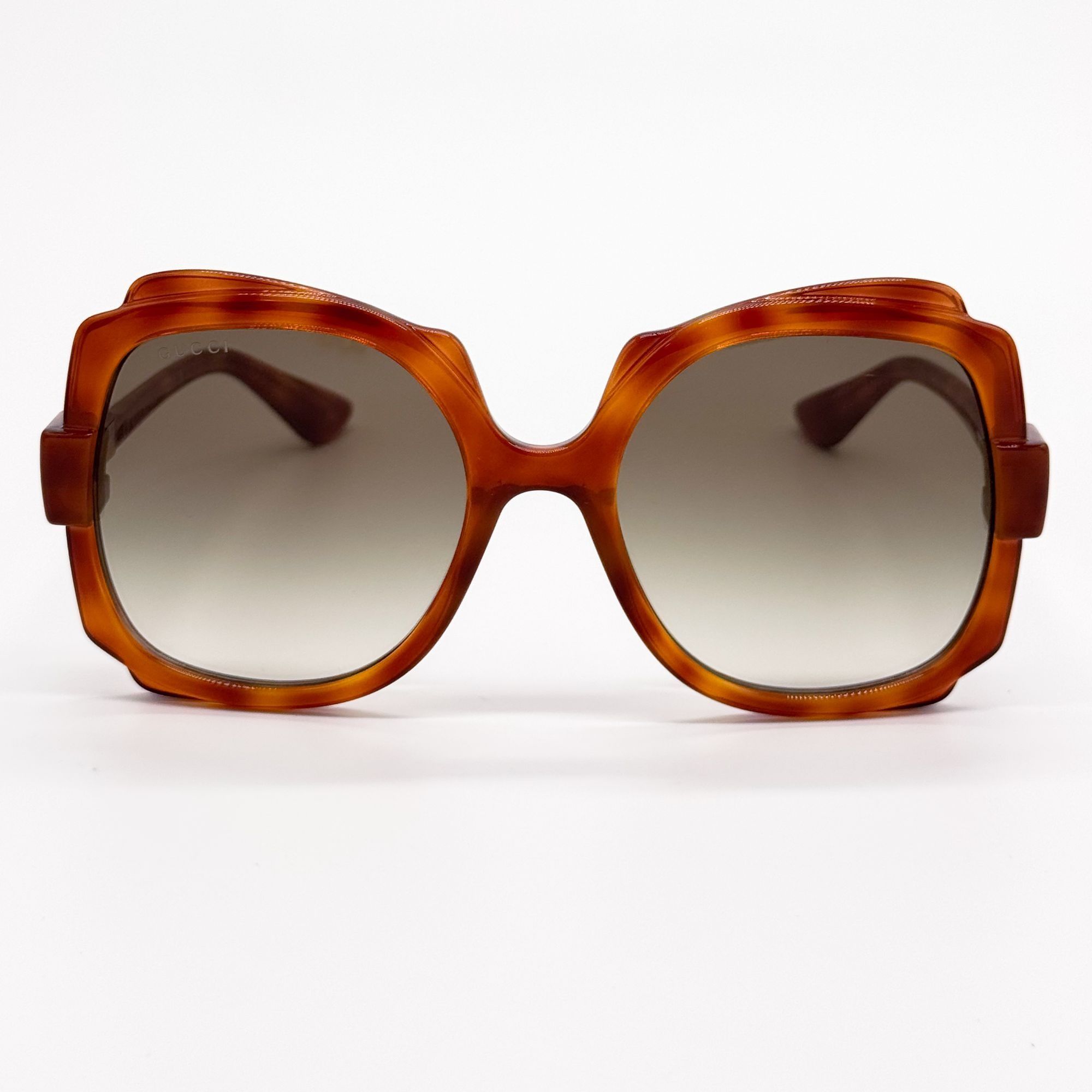New Gucci Women Oversized Havana Sunglasses GG1431S 002 Auth display picture 2
