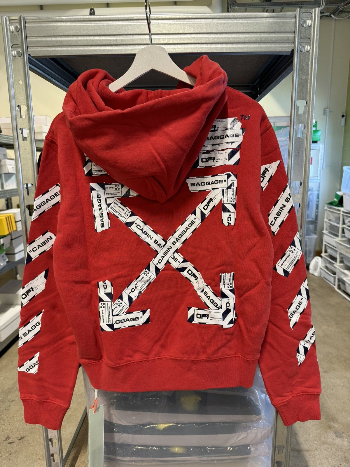 【新品】OFF-WHITE CABIN BAGGAGE パーカー 新品】OFF-WHITE CABIN BAGGAGE パーカー