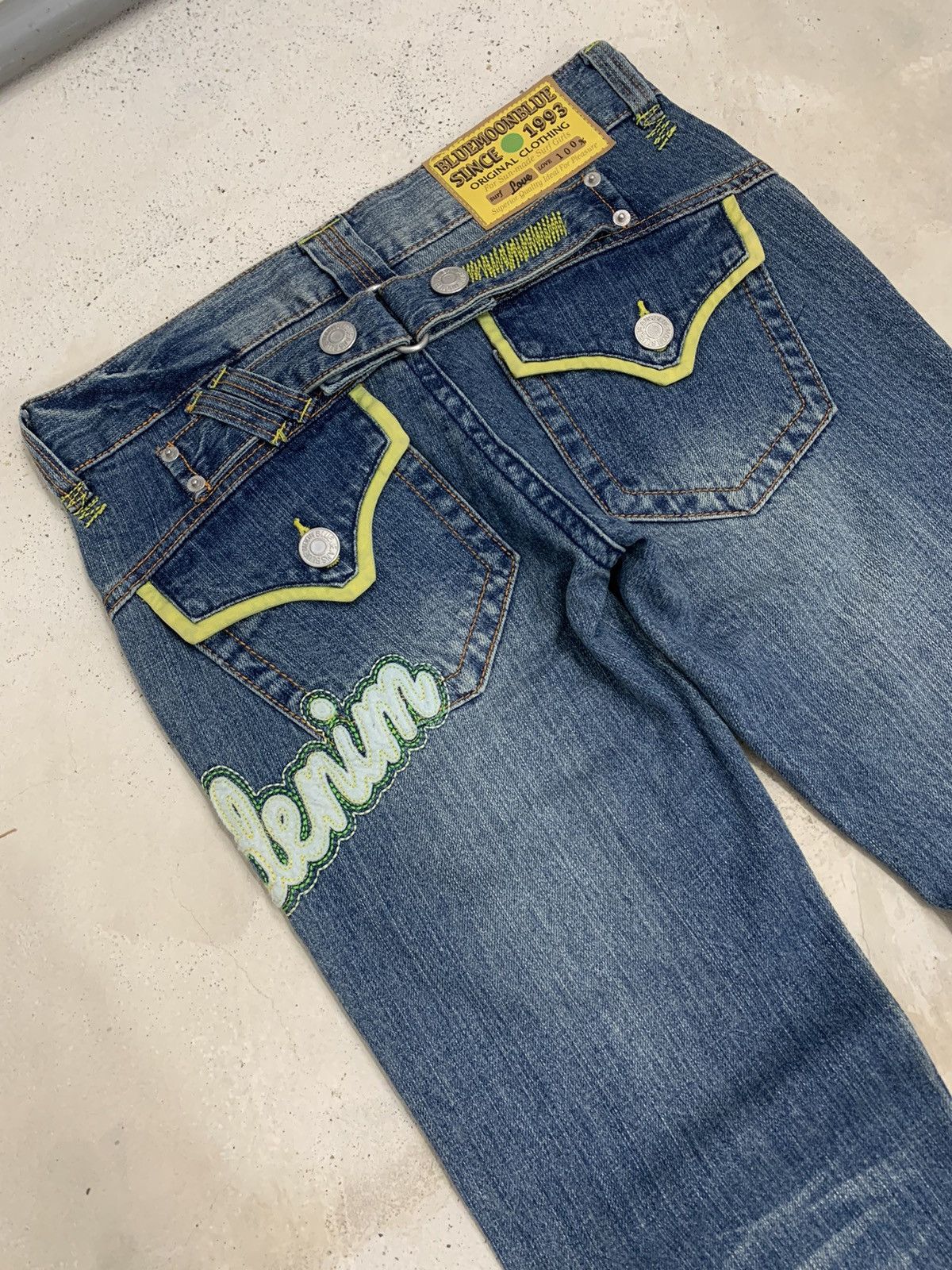 Blue Blue Japan × Japanese Brand Blue Moon Blue Japan Heavy Stiching Buckle Back Surf Style Size US 29 - 10 Thumbnail