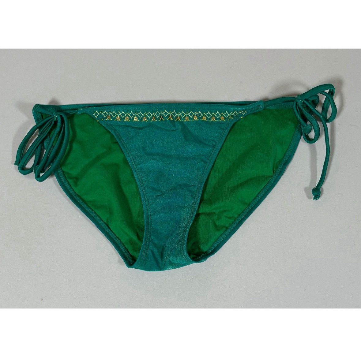 Japanese Brand × Vintage Emerald Green Bikini Bottoms Swimwear Bathing Suit Size S ✨ Size 26" / US 2 / IT 38 - 1 Thumbnail