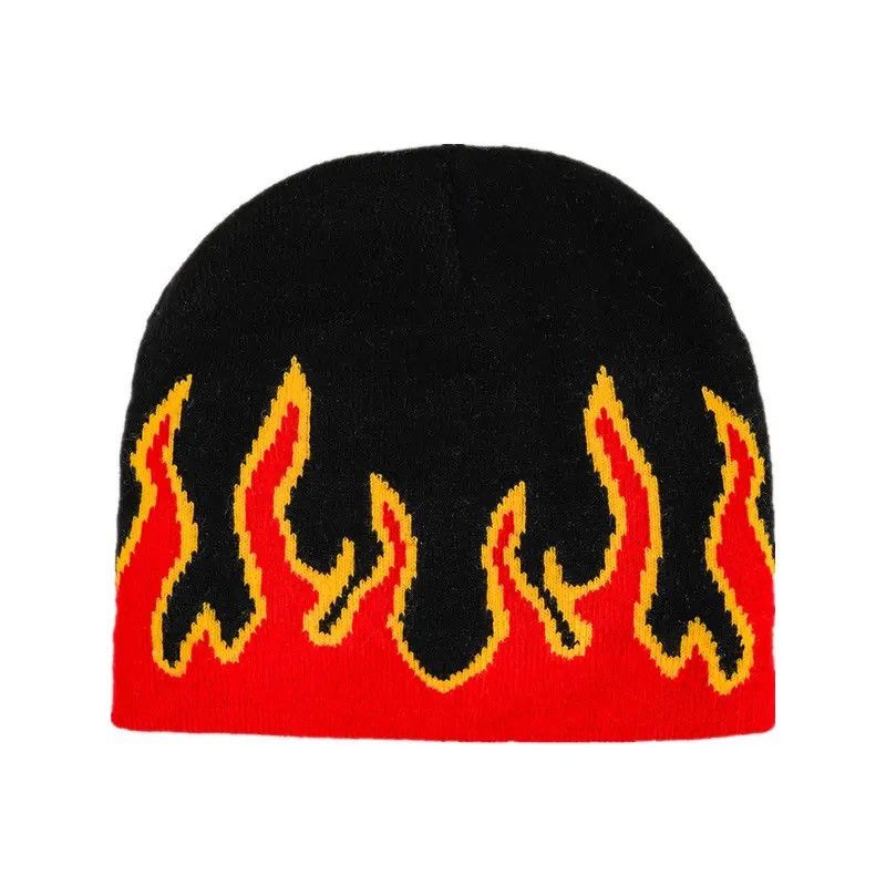 Other Warm Knitted Flames Beanie Hats Size ONE SIZE - 1 Thumbnail
