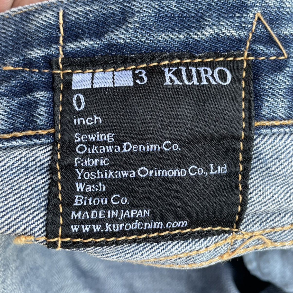 KURO 🔥🇯🇵KURO Japan Blue Denim Distress Selvedge Denim Jeans Size US 31 - 13 Thumbnail