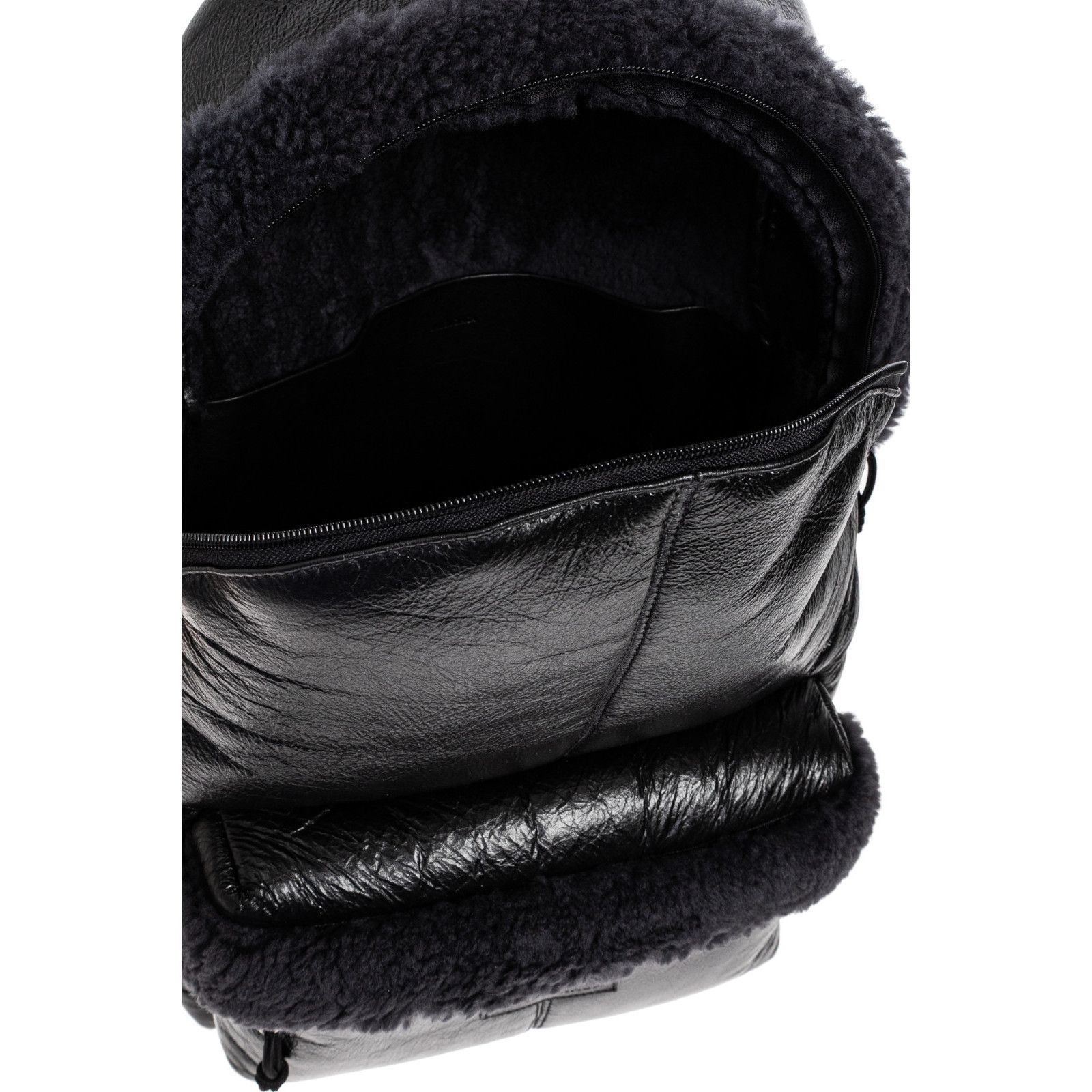 Balenciaga BALENCIAGA Explorer Black Shearling Backpack New & Authentic Size ONE SIZE - 4 Thumbnail
