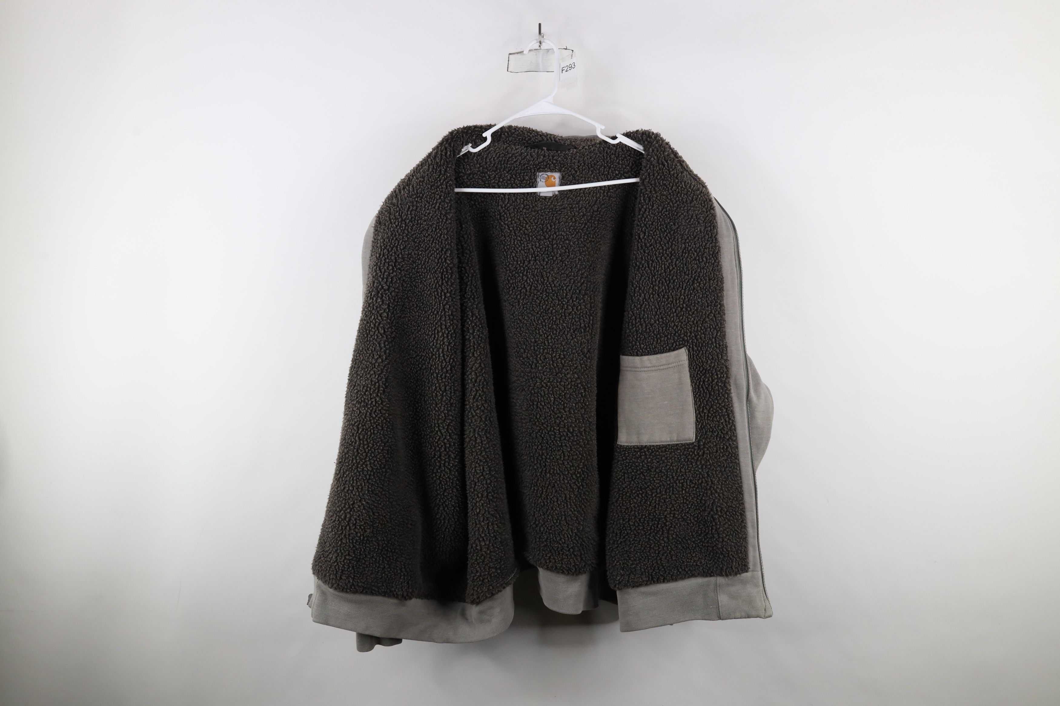 Carhartt × Vintage Vintage Carhartt Heavy Deep Pile Fleece Lined Hoodie Jacket Size US XXL / EU 58 / 5 - 9 Thumbnail