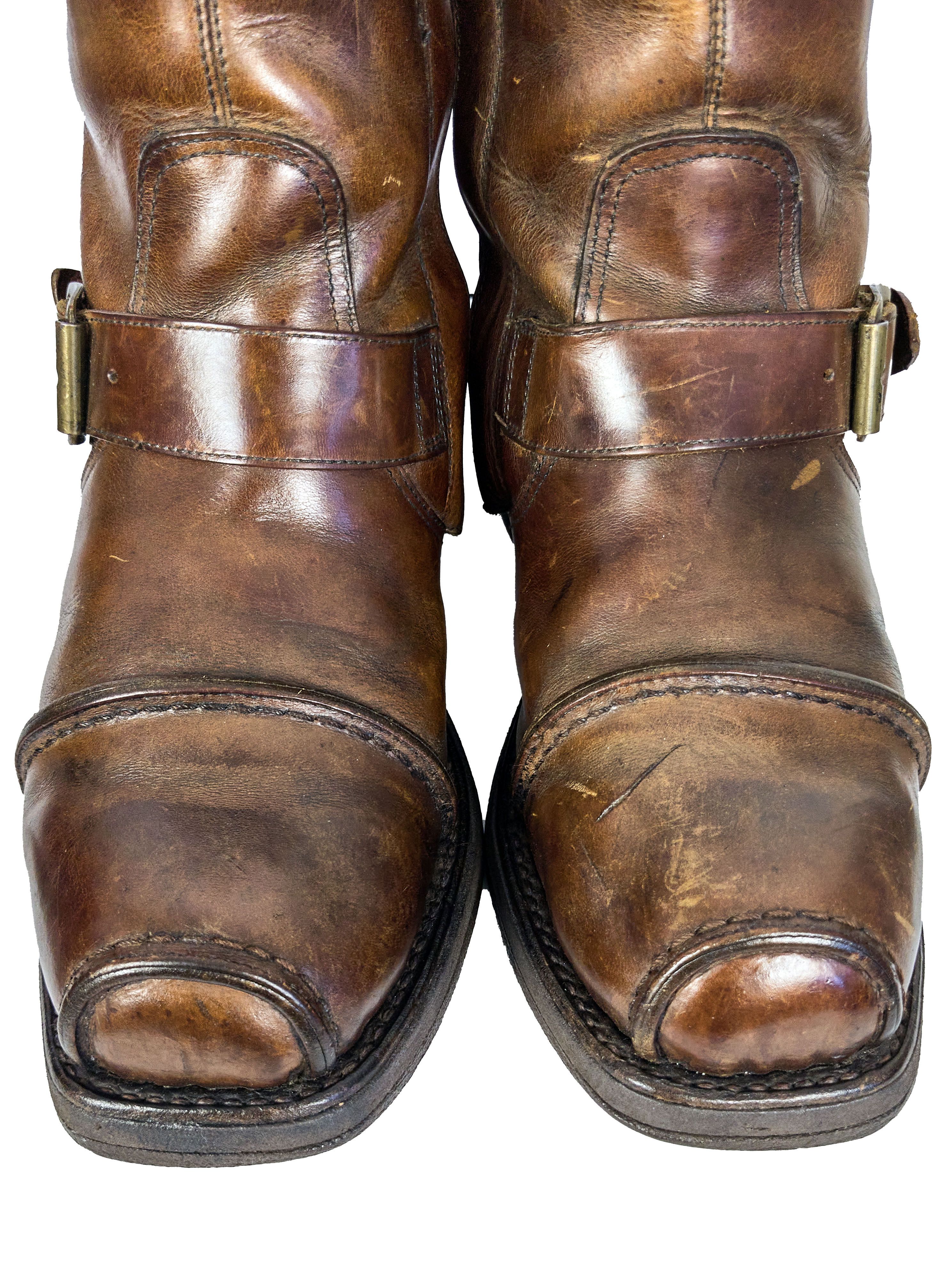 Cowboy Equipment × Genuine Leather × Sendra Sendra Spanish Western women's leather zip boots, buffalo Size US 10 / IT 40 - 5 Thumbnail