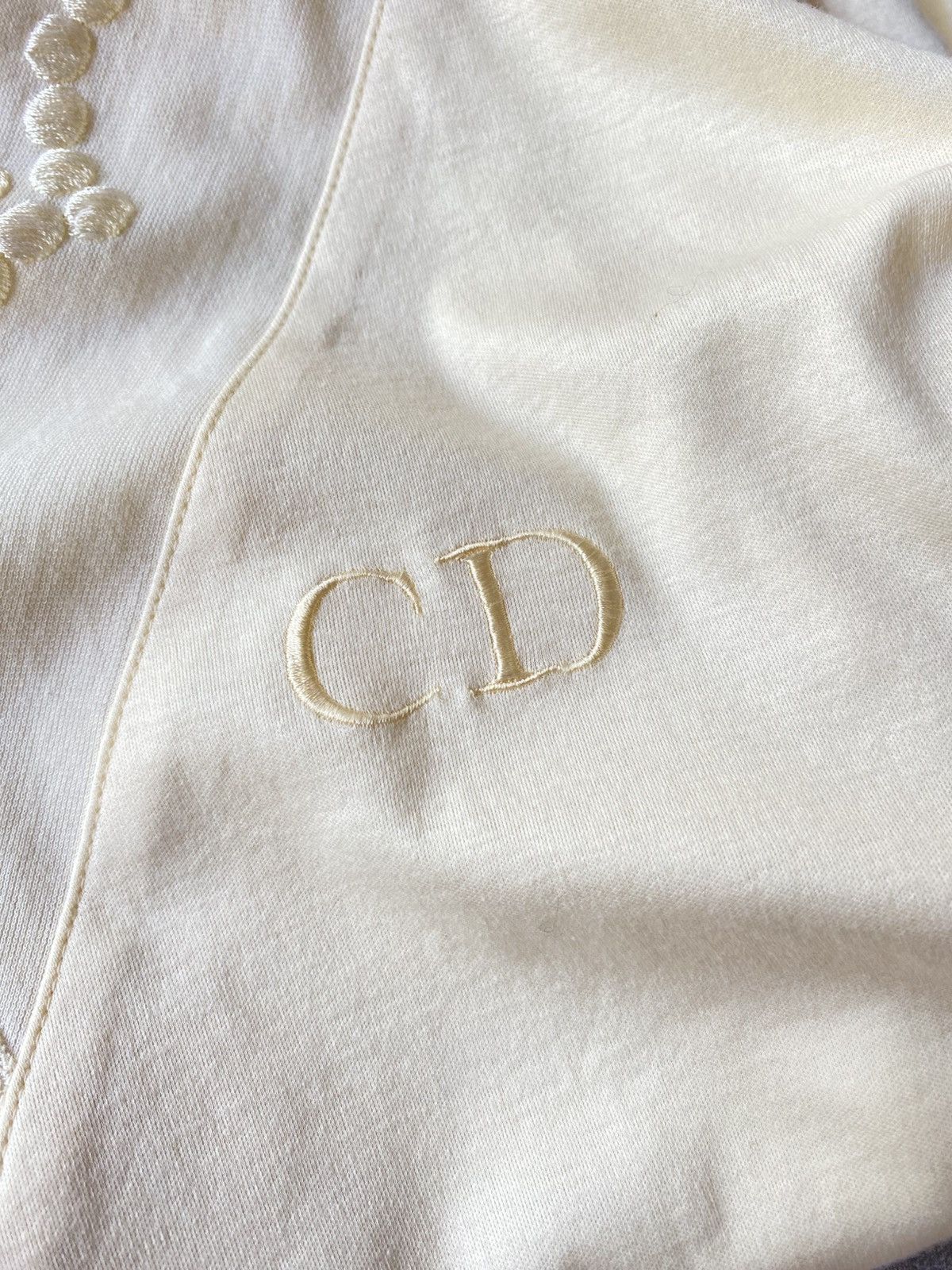 Dior Christian Dior Yellow Lace-Trim V-Neck Blouse Size M / US 6-8 / IT 42-44 - 5 Thumbnail