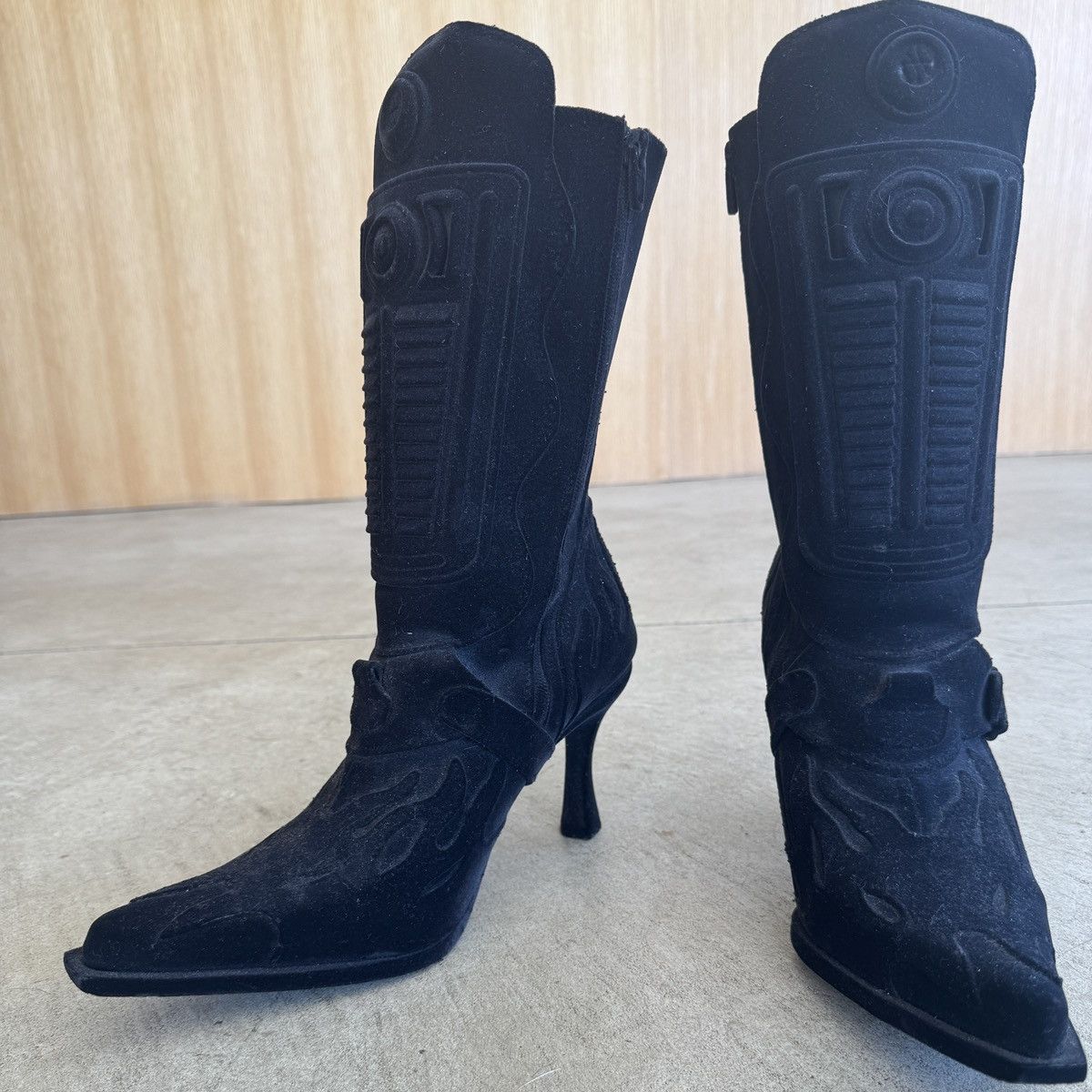 New Rock × Vetements Vetements New Rock Velvet Biker Boot Size US 8 / IT 38 - 7 Thumbnail