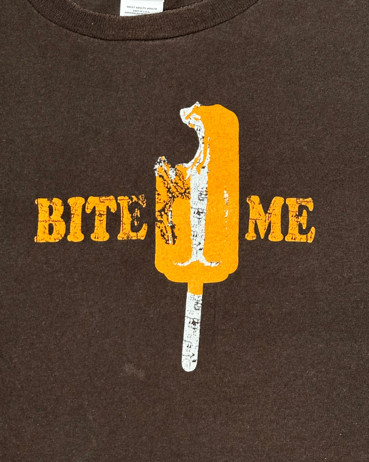 Delta × Vintage Vintage Delta "Bite Me" Creamsicle Brown T-Shirt - Large Size US L / EU 52-54 / 3 - 3 Thumbnail