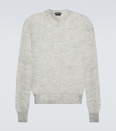 Tom Ford o1sm1stk0725 V-Neck Knit Sweater in Gray Size US M / EU 48-50 / 2 - 1 Preview