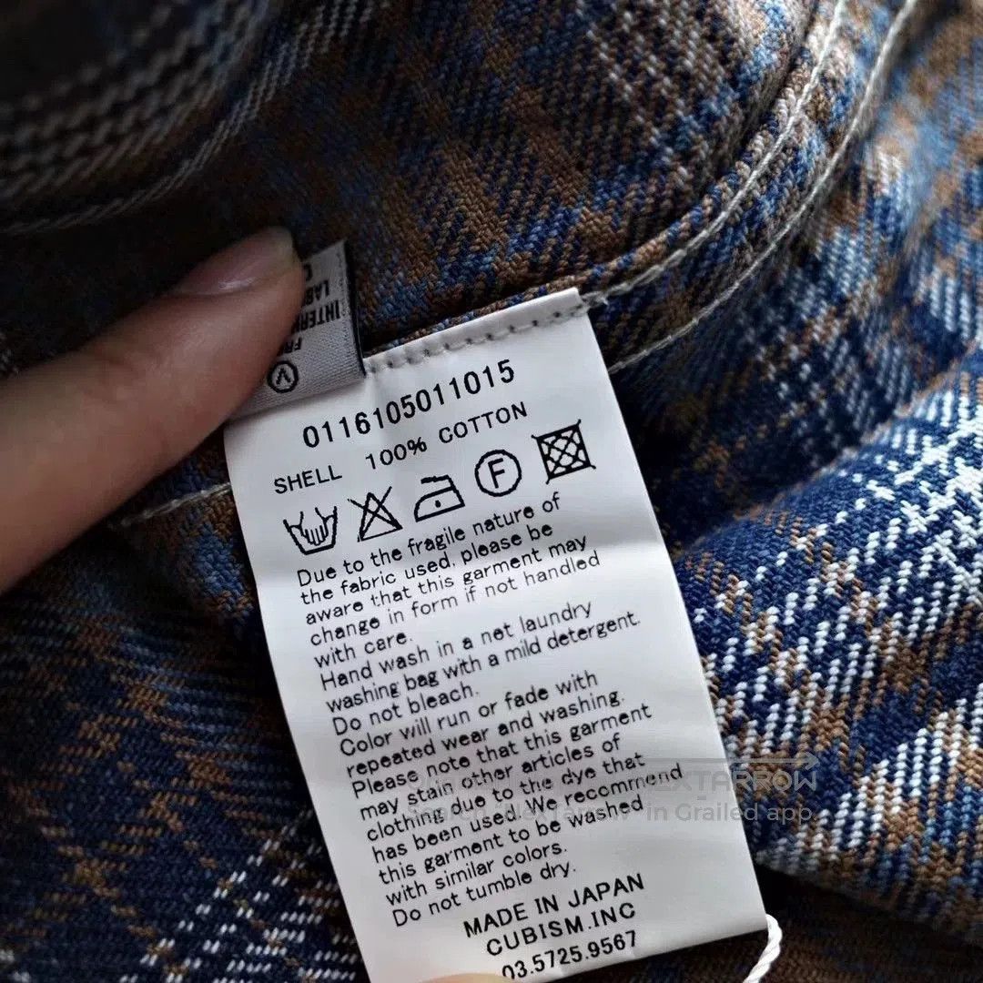 Visvim VISVIM 16ss BLACK ELK INDIGO CHECK FLANNEL. Size US M / EU 48-50 / 2 - 6 Thumbnail