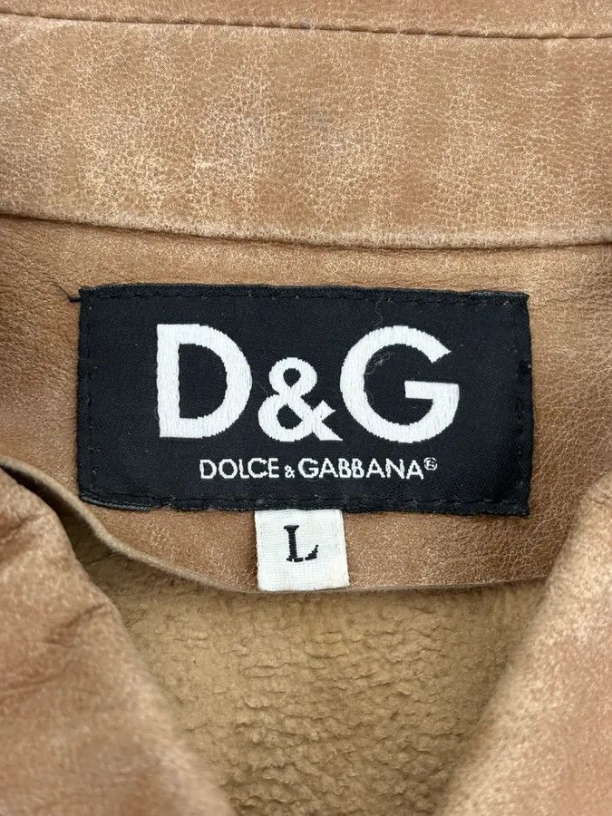 Dolce & Gabbana 2000s Dolce & Gabbana Beige Rodeo Leather Jacket Size US M / EU 48-50 / 2 - 11 Thumbnail