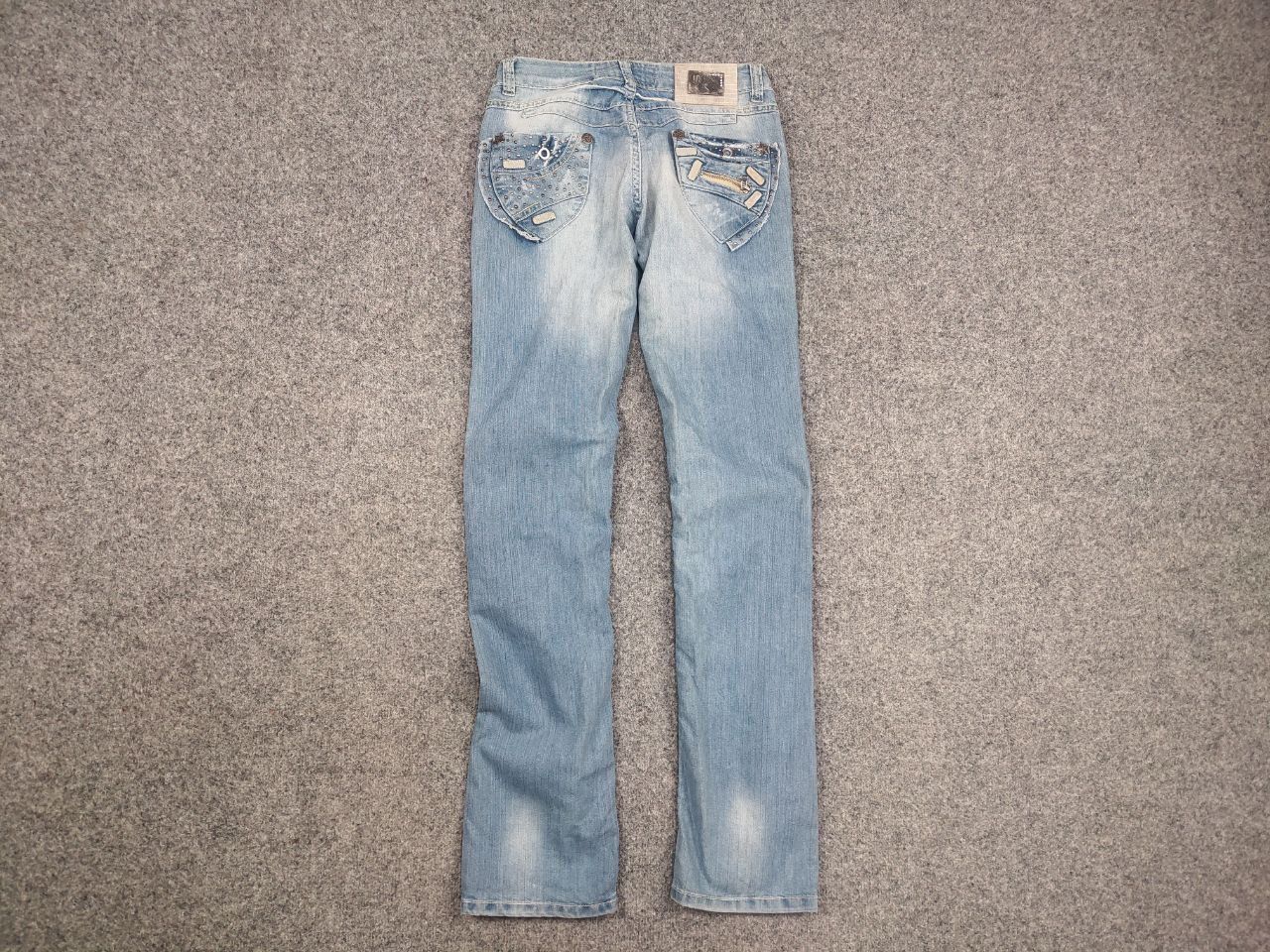 John Galliano Vintage John Galliano Y2K Style Metal Logo Faded Denim Jeans Size US 29 - 6 Thumbnail