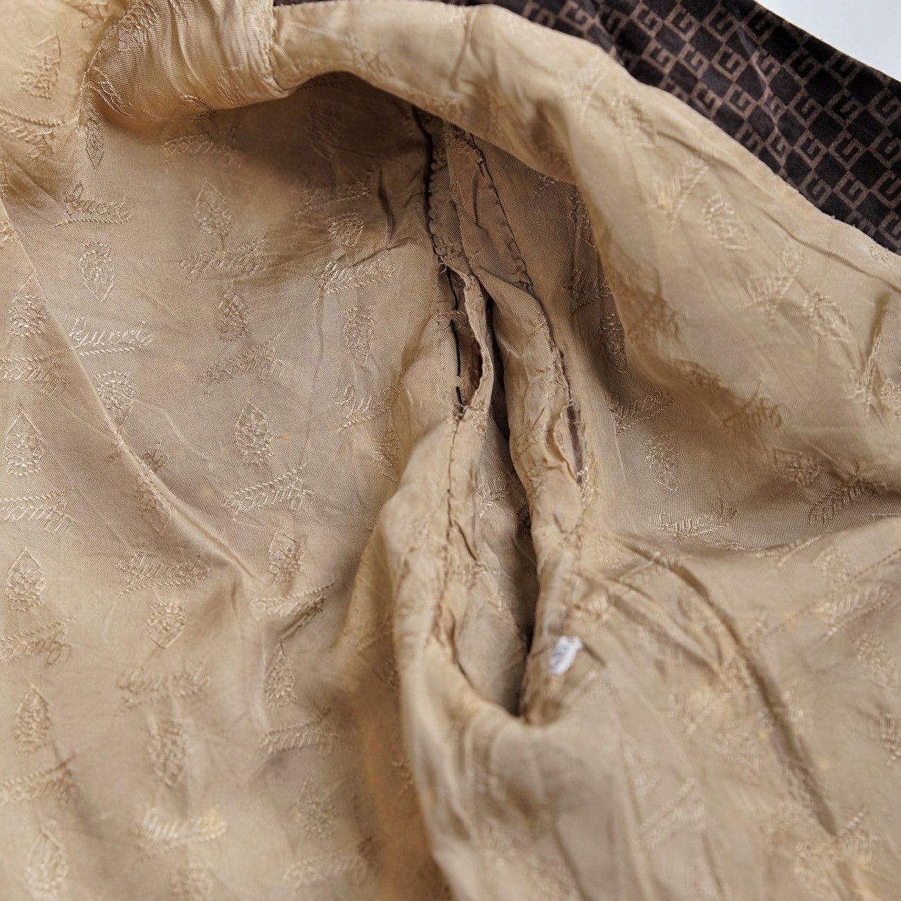 Gucci Ultra Rare Archive 70s Gucci Monogram Suede Leather Jacket Size US S / EU 44-46 / 1 - 10 Thumbnail
