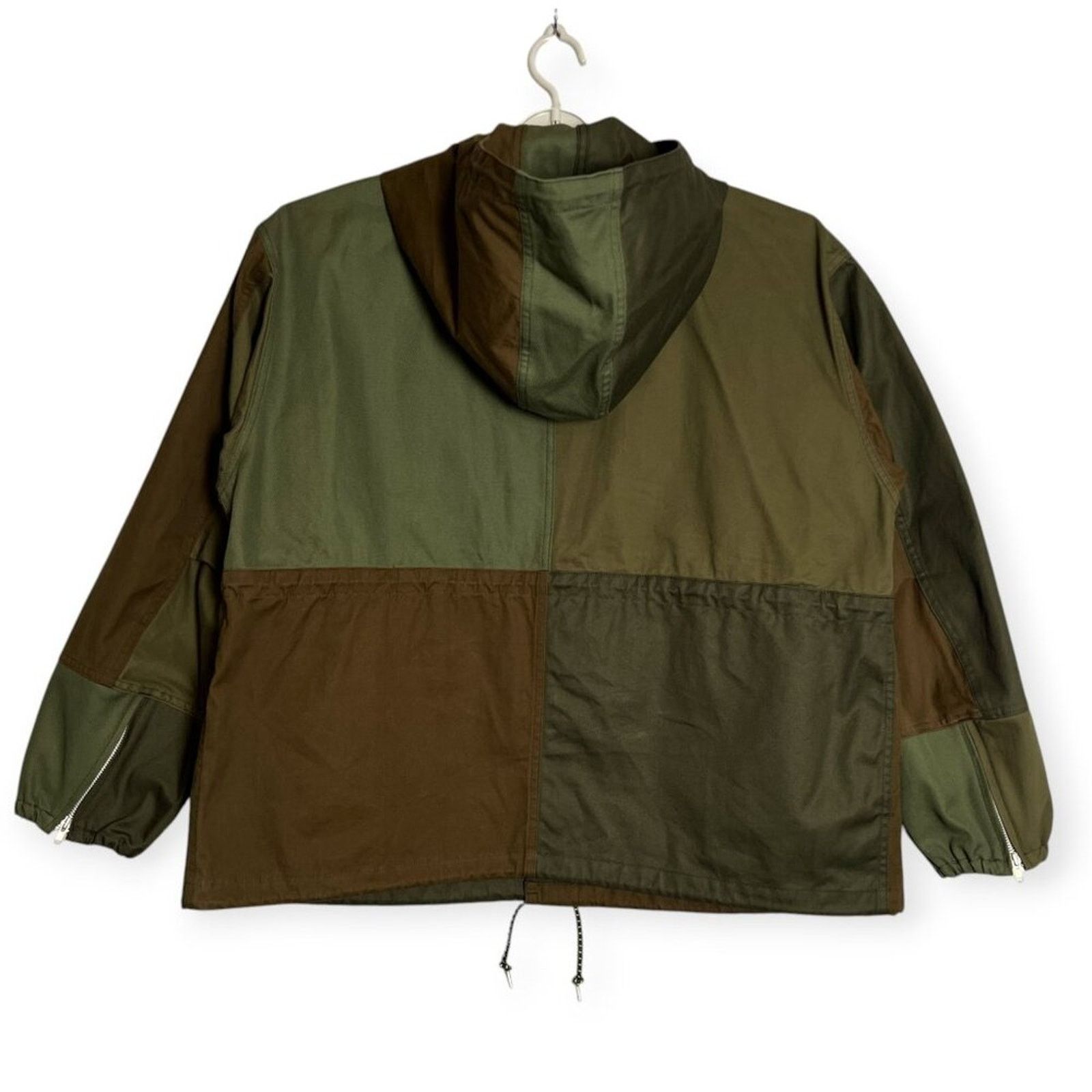 KUON KUON Japan Patchwork Hooded Zip Jacket L Olive Oversized NWT Size US L / EU 52-54 / 3 - 2 Thumbnail