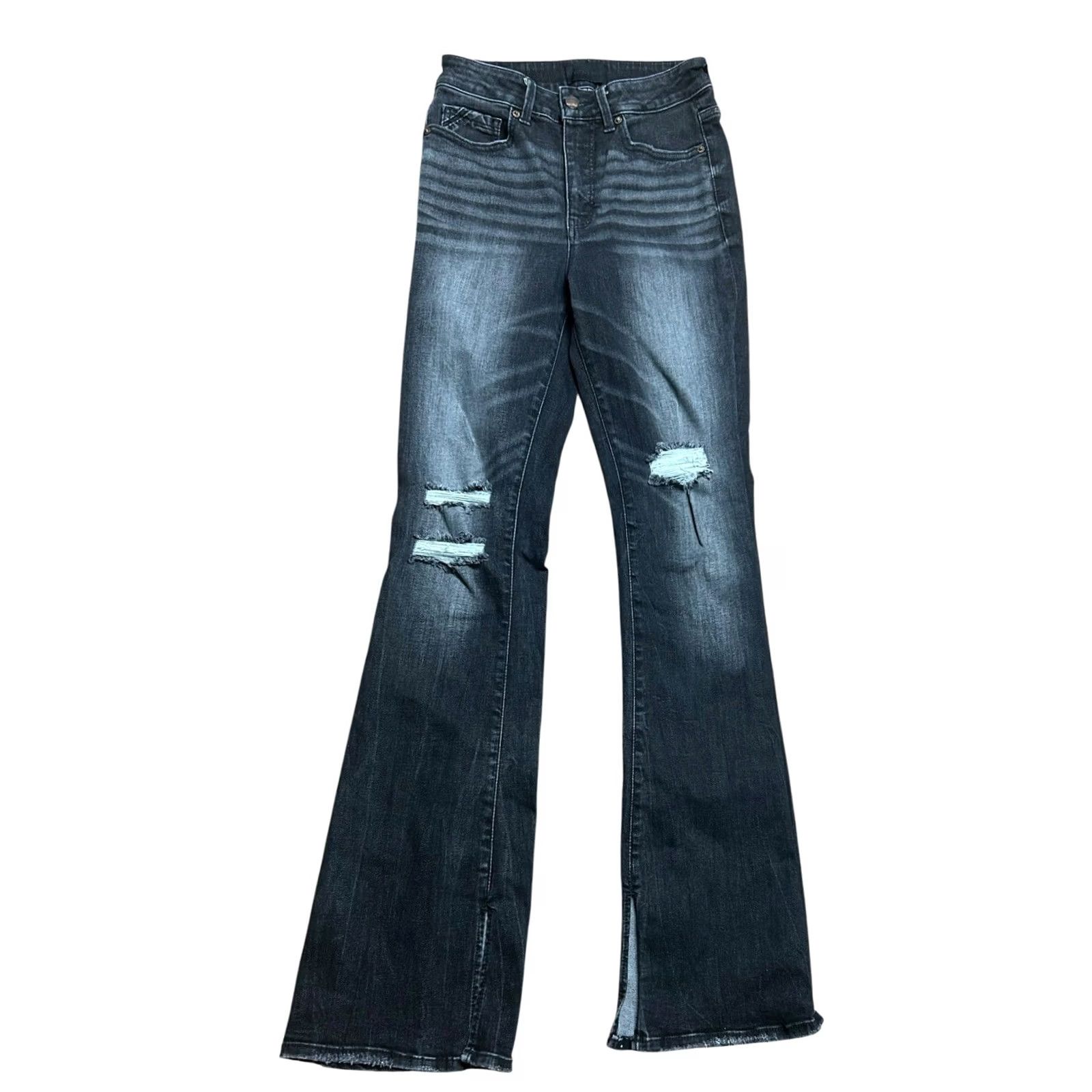 Buckle Black Buckle Black Boots Cut Jeans Pants 27 Tall Distressed Flare Black Women Size 27" / US 4 / IT 40 - 8 Thumbnail