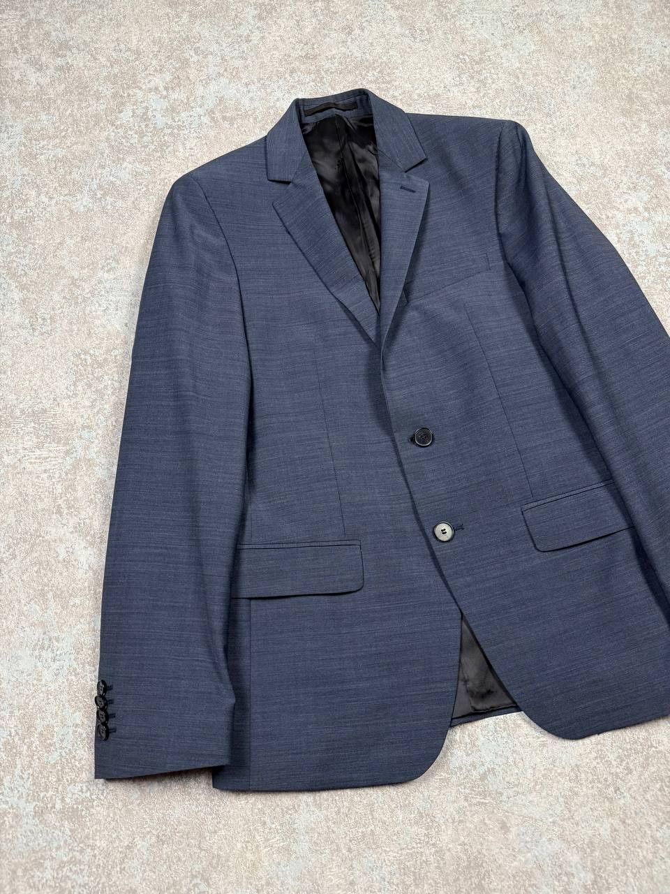 Karl Lagerfeld Karl Lagerfeld Blue Textured Blazer Size 46R - 5 Thumbnail