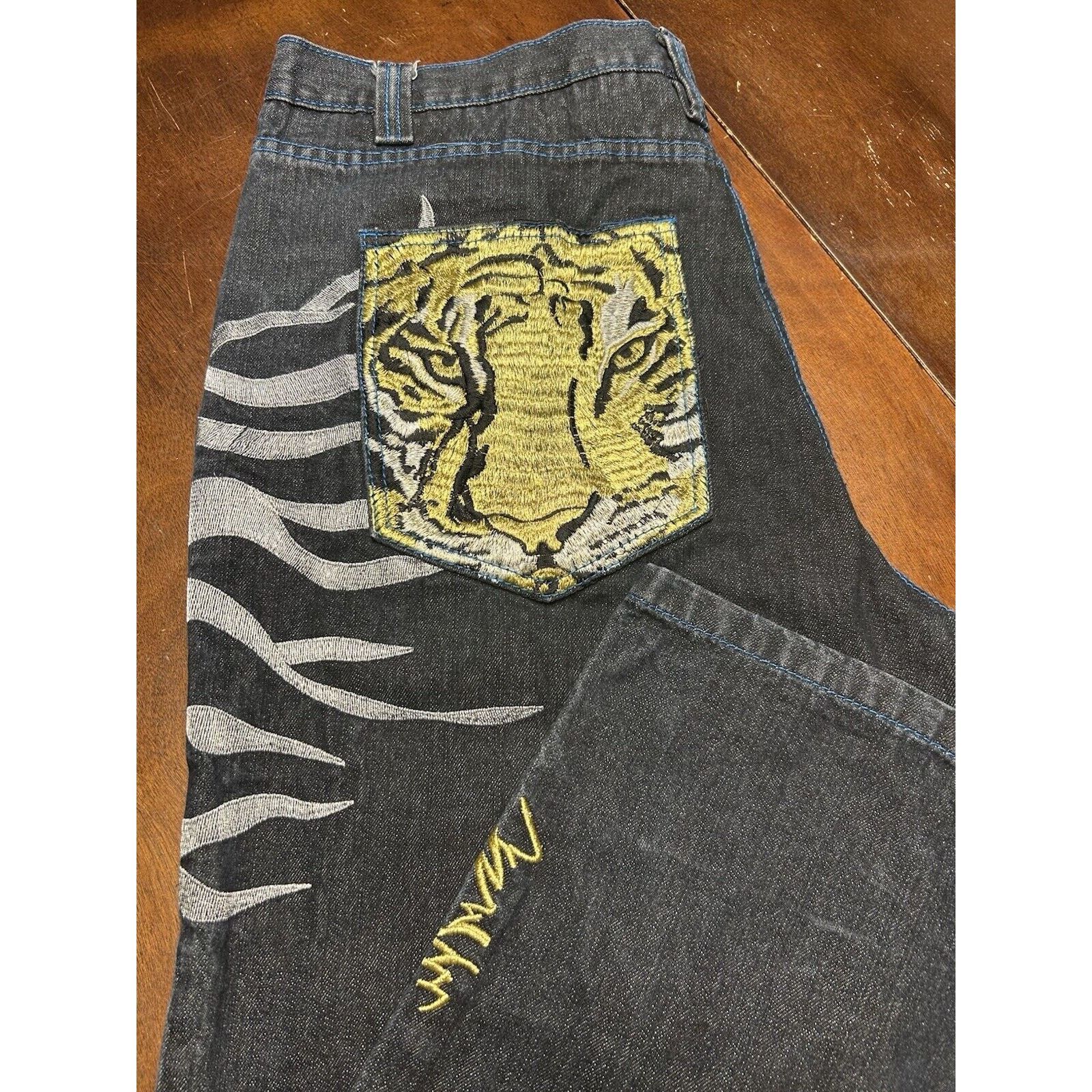 Coogi VTG Baggy Y2K Coogi Jeans Tiger Silver Hip Hop Skater RARE Size US 40 / EU 56 - 3 Thumbnail