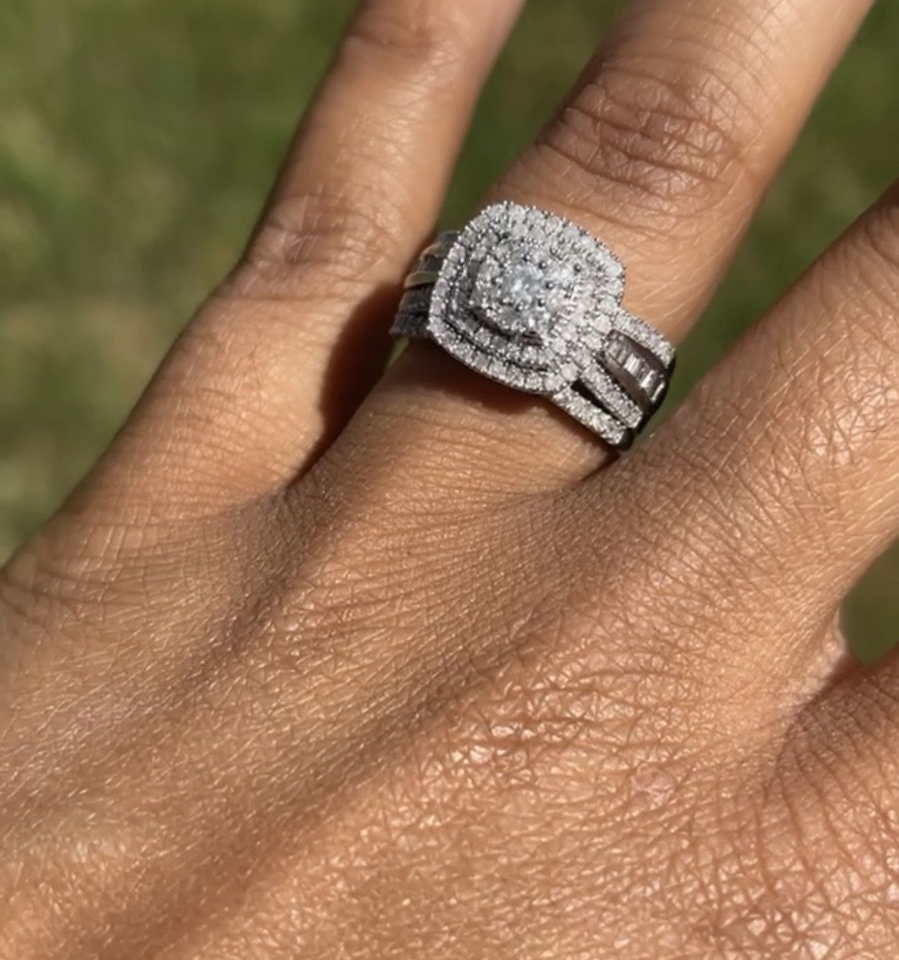 Zales White Gold Bridal Set Size ONE SIZE - 3 Thumbnail
