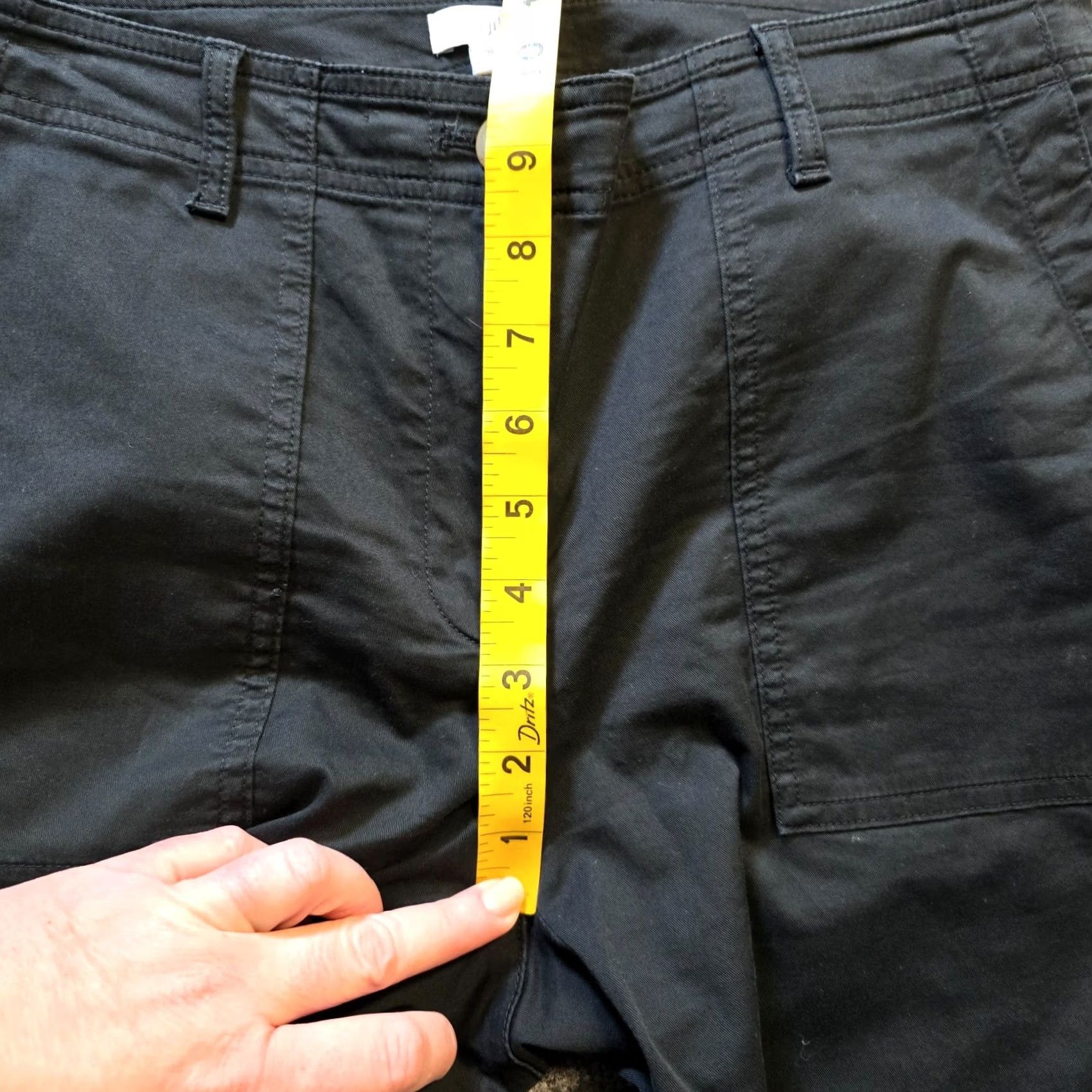 J. Jill J. Jill Pants Women 8 Black Pima Cotton Cropped Cuffed Chino Casual Capsule - Vintage: No Size 30" / US 8 / IT 44 - 6 Thumbnail