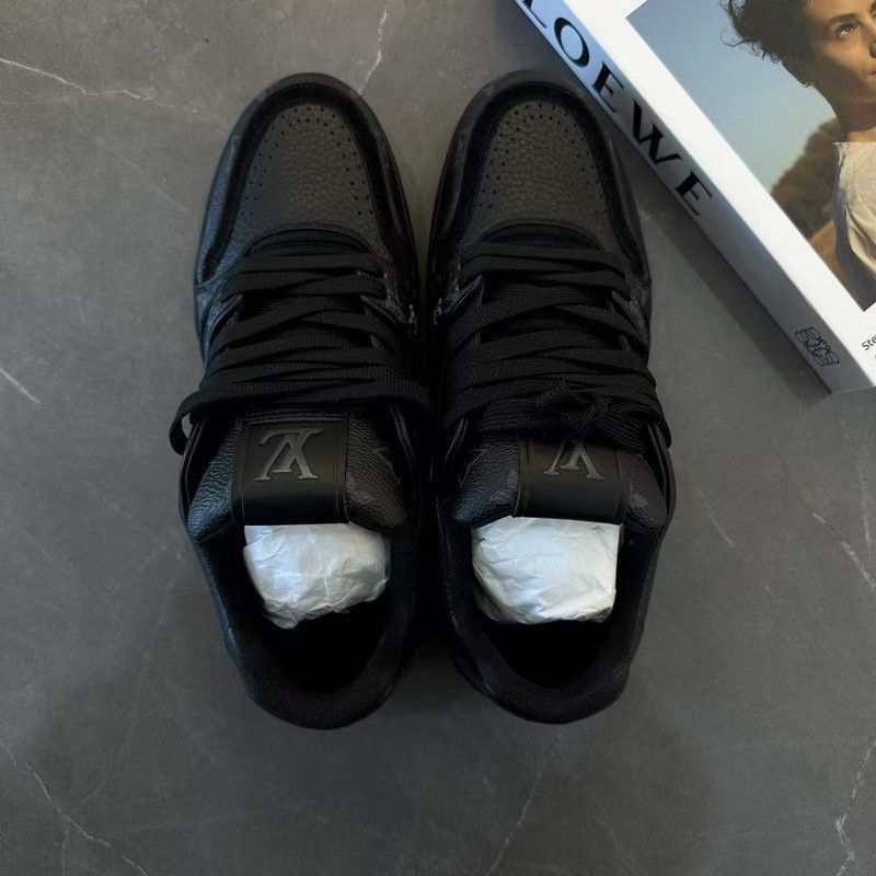 Louis Vuitton Louis Vuitton Monogram Black Low-Top Trainers -2508 Size US 8 / EU 41 - 4 Thumbnail