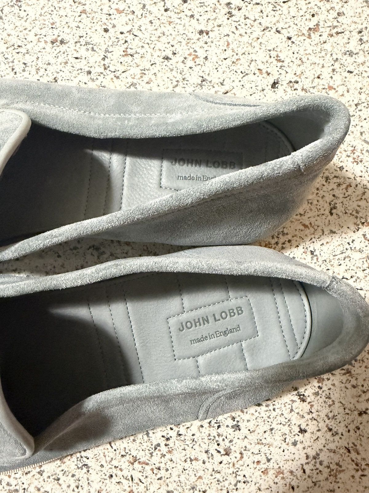 John Lobb Ice Blue Pace Suede Loafer Size US 11 / EU 44 - 4 Thumbnail