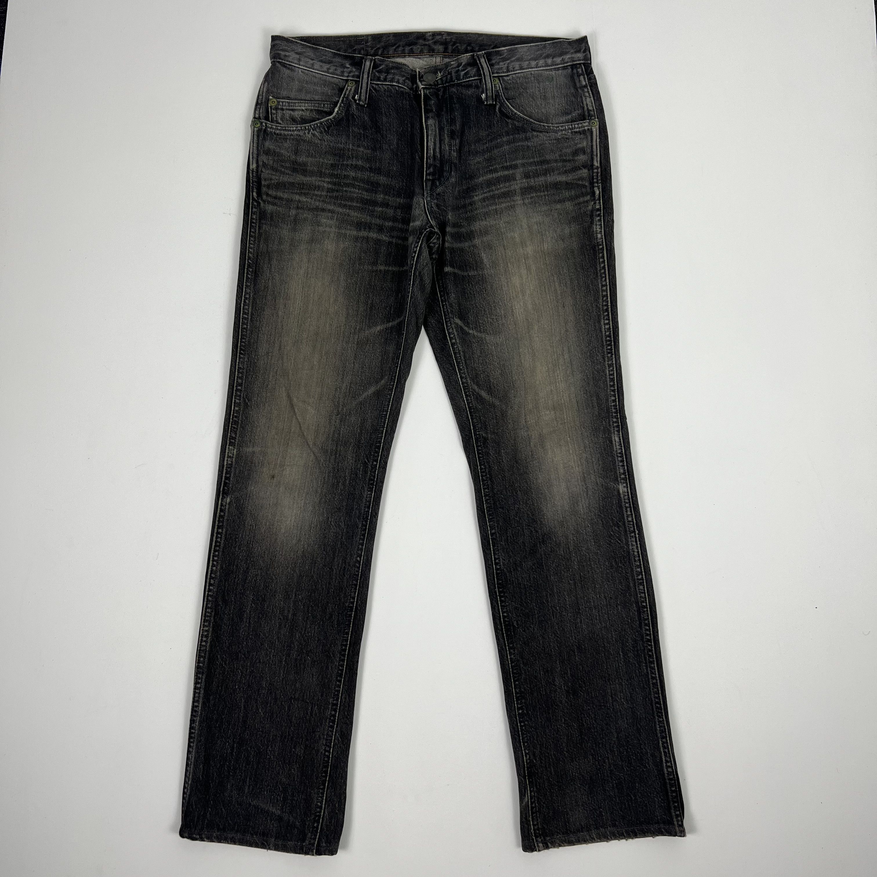 Vintage Blue Blue Japan SuperBlack Jeans Boro Stiching Denim
