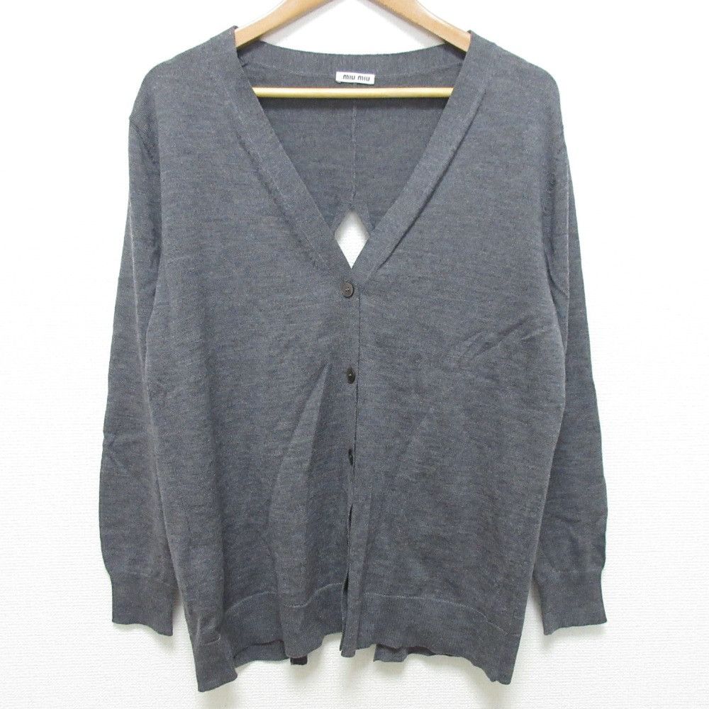 Miu Miu Miu Miu Miu Miu V-Neck Wool Cardigan Others Tops DUTY FREE for USA Size ONE SIZE - 1 Thumbnail