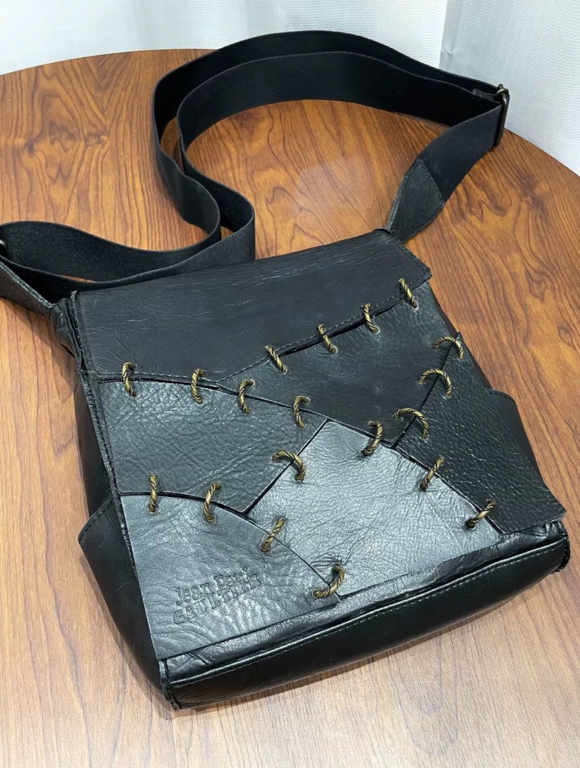 Jean Paul Gaultier jean paul gaultier vintage patchwork metal rings leather bag Size ONE SIZE - 3 Thumbnail