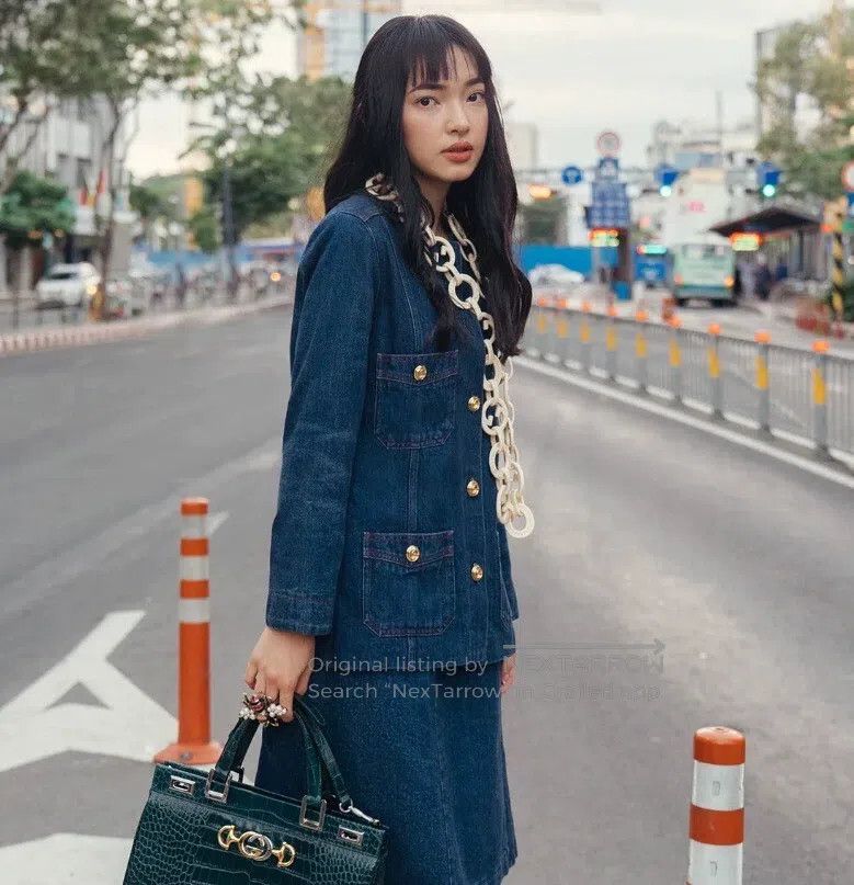 Gucci Gucci Dark blue multi-pocket cotton round-neck single-brea Size S / US 4 / IT 40 - 9 Thumbnail