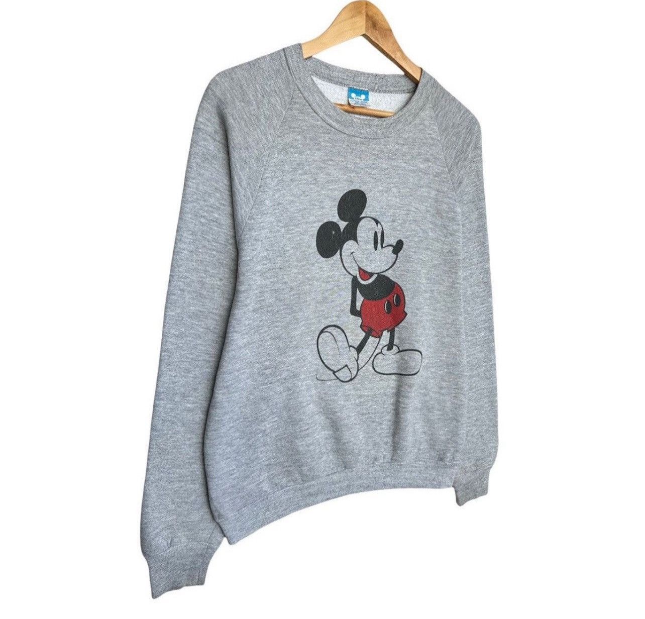 Vintage Vintage 80s Mickey Mouse Big Graphic Grey Medium Sweatshirt Size US M / EU 48-50 / 2 - 3 Thumbnail