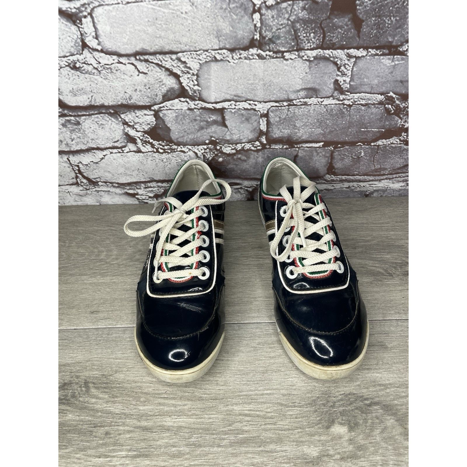 Studio Nicholson NICKELSON Fiera Blue Patent Leather Low Top Lace Sneakers Wo Size US 7.5 / IT 37.5 - 14 Thumbnail