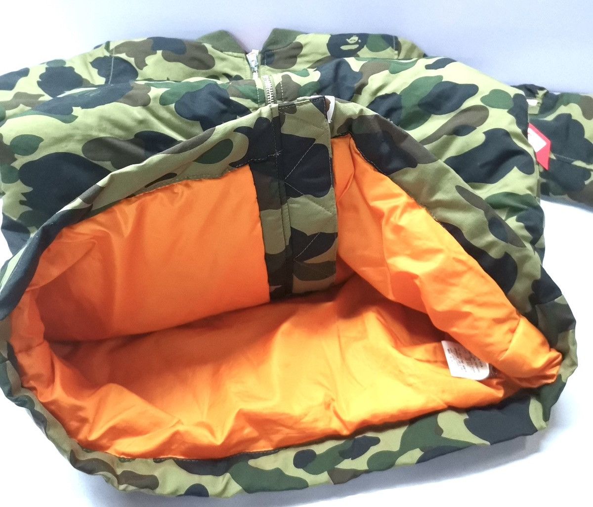 Bape A BATHING APE Long Bomber Camo Jacket 001LJB702501X Size US XS / EU 42 / 0 - 3 Thumbnail