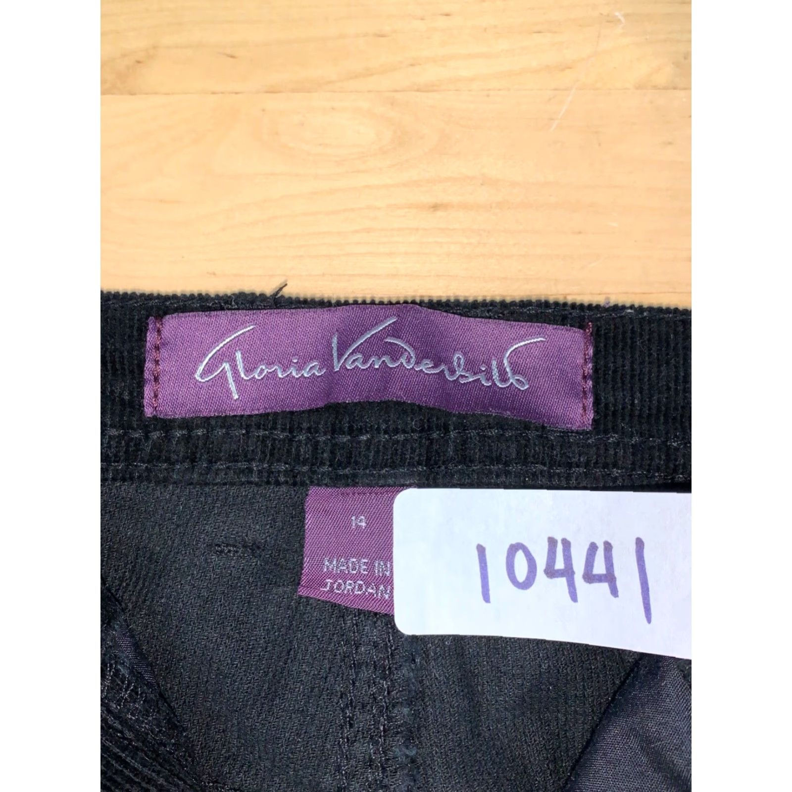 Gloria Vanderbilt Gloria Vanderbilt Pants Womens 14 Black Corduroy Chino Straight 10441 Casual Size 36" / US 14 / IT 50 - 3 Thumbnail