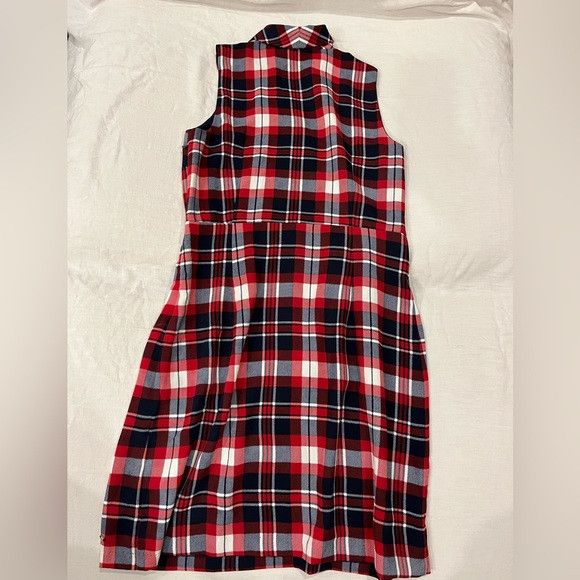 Tommy Hilfiger Tommy Hilfiger Red and Navy Plaid Lined Dress Size S / US 4 / IT 40 - 6 Thumbnail