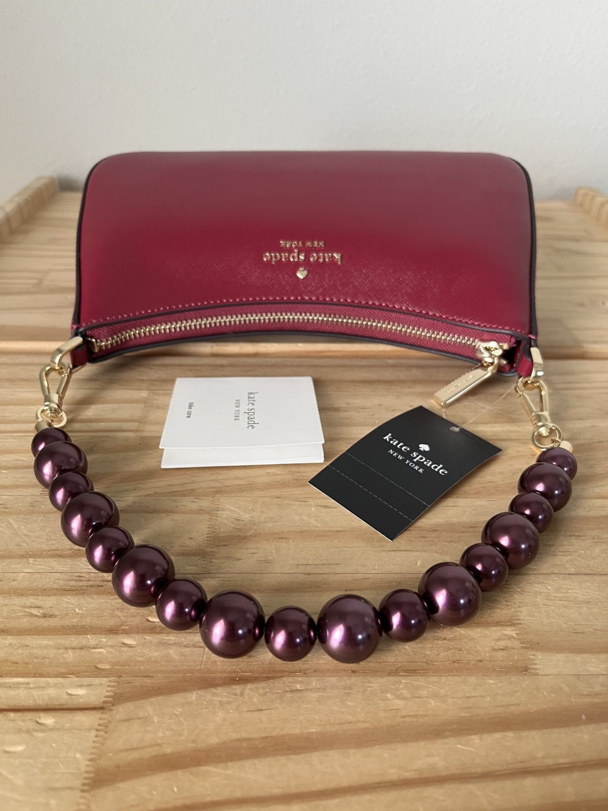 Kate Spade Kate Spade Madison Faux Pearl Medium Convertible Crossbody Size ONE SIZE - 7 Thumbnail
