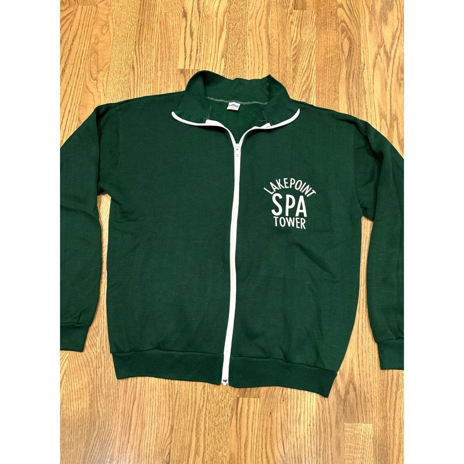Champion VINTAGE Champion Track Jacket Mens XL 70s Blue Zip Up Bar Tag Green Vtg Size US XL / EU 56 / 4 - 2 Thumbnail