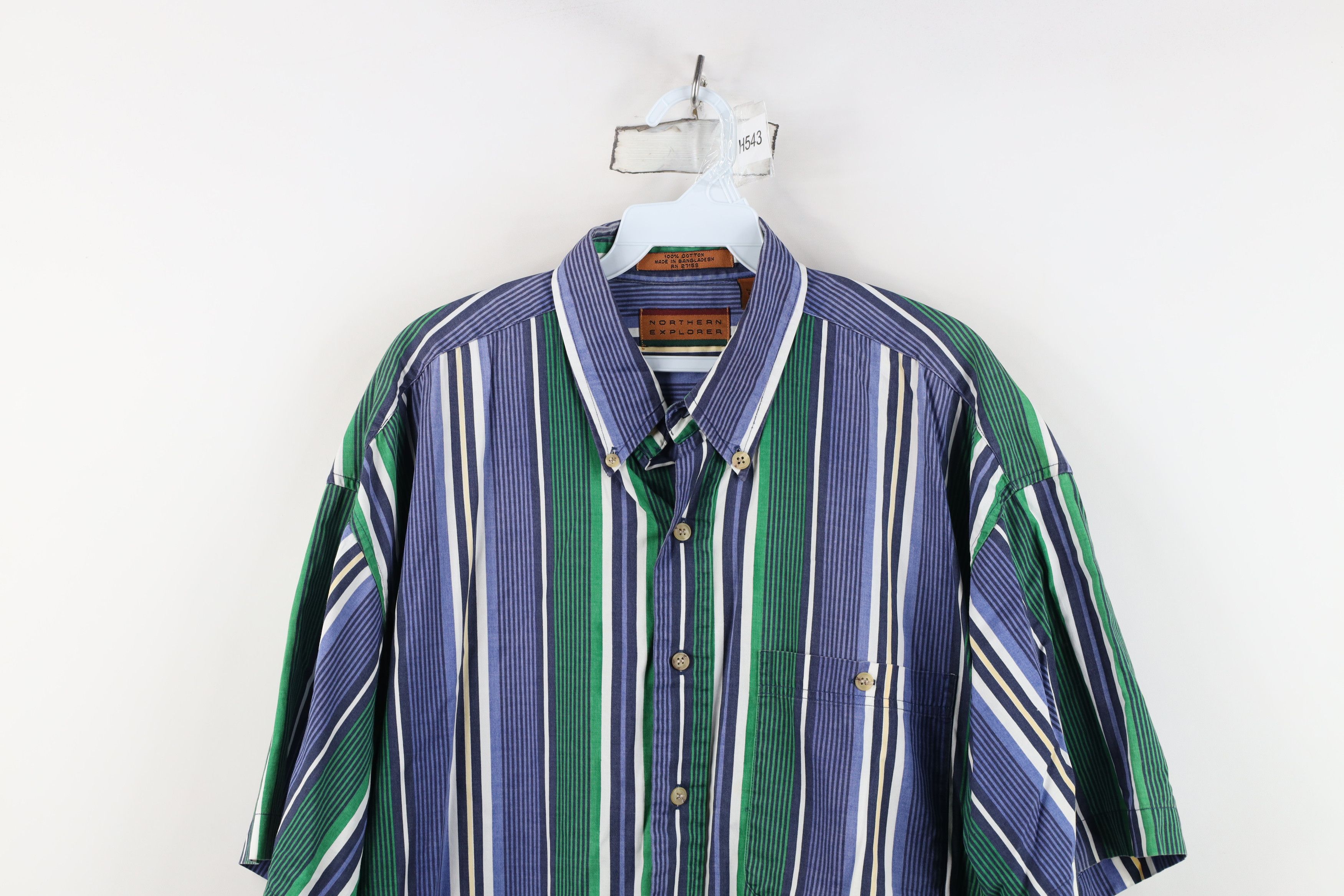 Vintage Vintage 90s Streetwear Short Sleeve Button Down Shirt Size US L / EU 52-54 / 3 - 2 Thumbnail