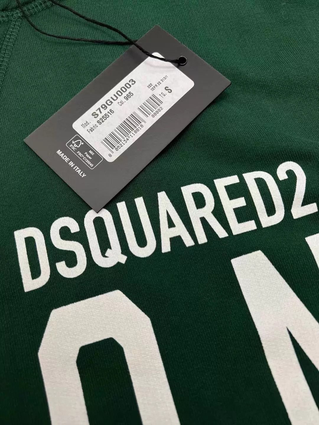 Dsquared2 Dsquared2 FW22 ICON Special Green Oversized Hoodie Size US S / EU 44-46 / 1 - 5 Thumbnail