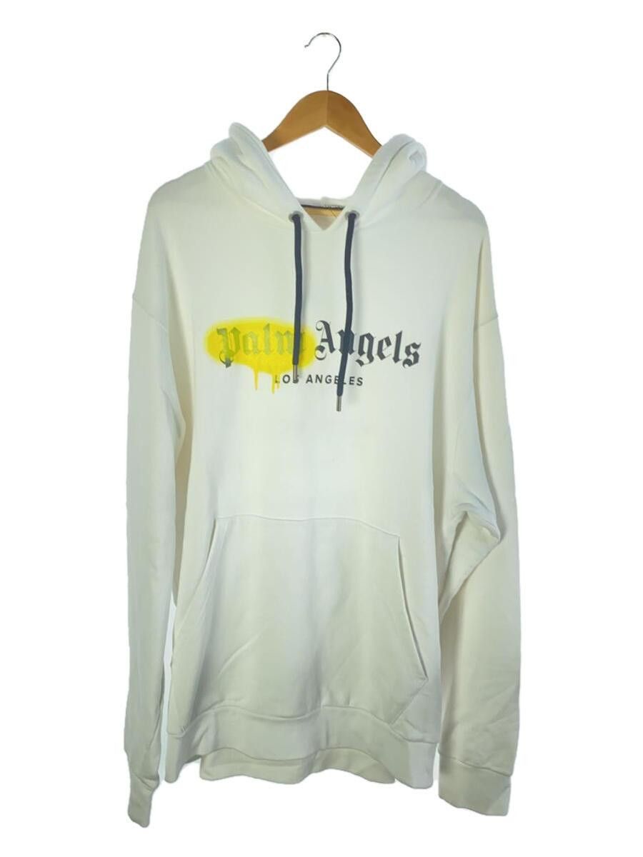 Palm Angels Palm Angels Spray Logo Print Cotton Parker White Size US XXL / EU 58 / 5 - 1 Thumbnail