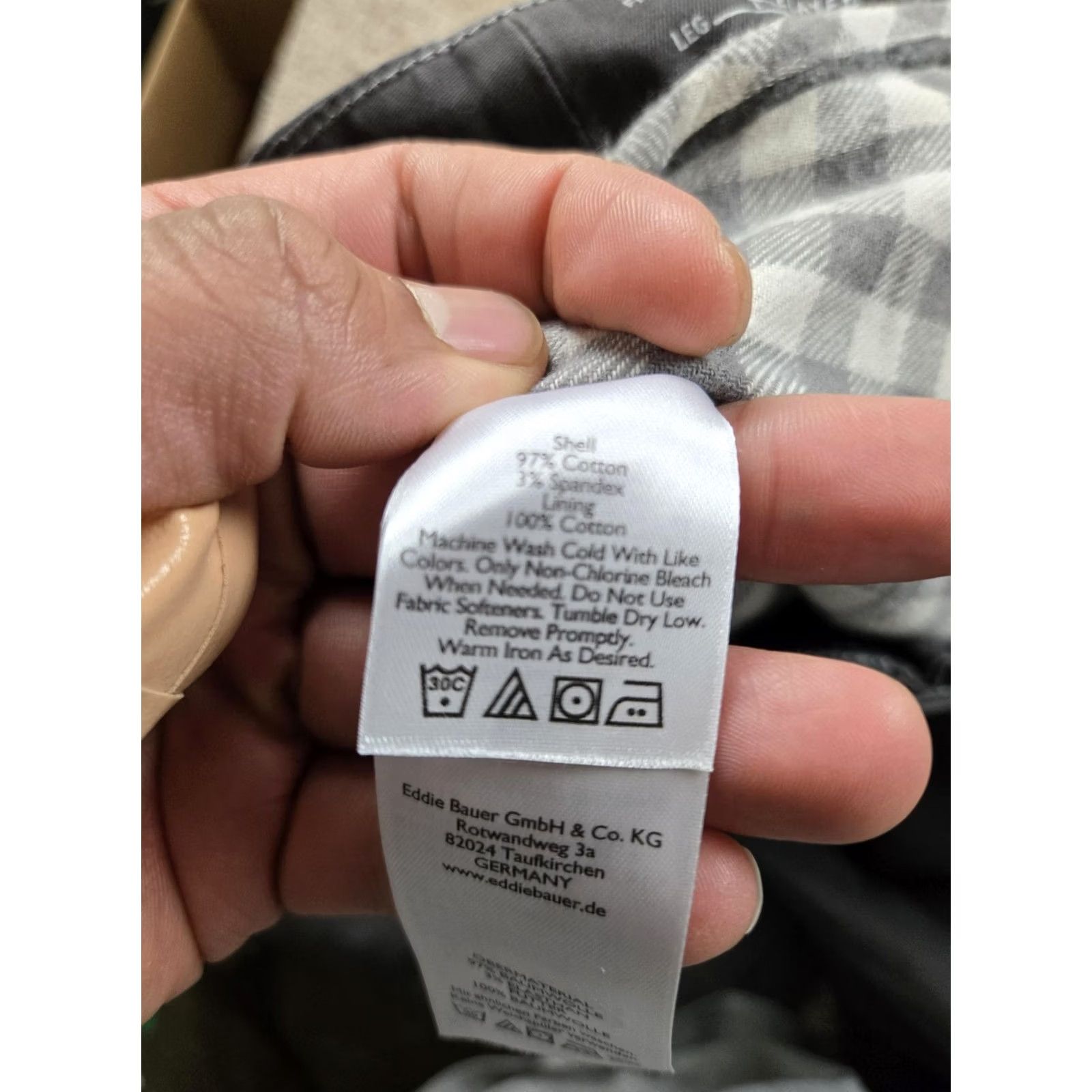 Eddie Bauer Eddie Bauer Women XL Gray Boyfriend Chino Pants Regular Straight Twill Lined Pocket Logo Casual 36in 28in Rise High Size 40" / US 18 - 6 Thumbnail