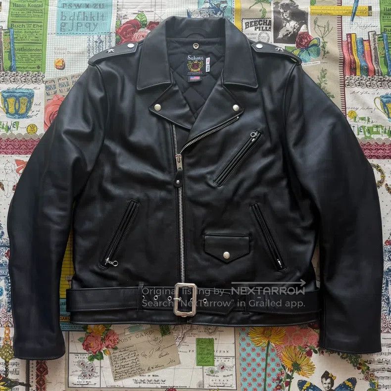 Schott NYC 613 Leather Jacket Size US XS / EU 42 / 0 - 1 Thumbnail