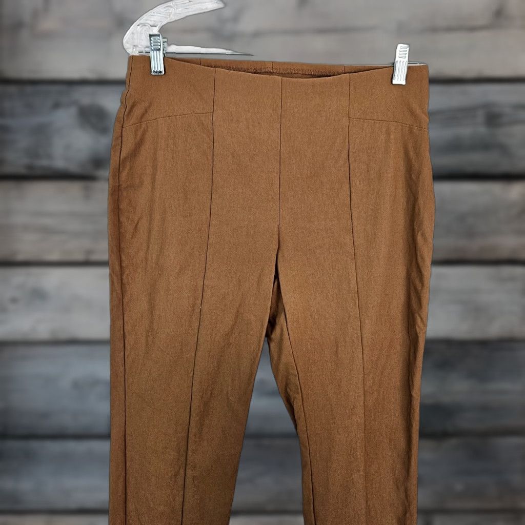 Vintage VINTAGE Ultra Slimming by Chico's Womens Ankle Pants Sz 6 Brown Pull On Mid Rise? Size 28" / US 6 / IT 42 - 1 Thumbnail