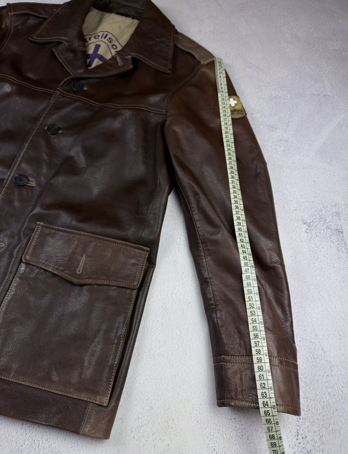 Strellson Mens Strellson Swiss Cross Vintage Jakcet Brown Size 50 Size US L / EU 52-54 / 3 - 15 Thumbnail