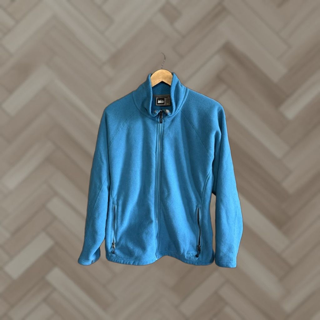 Vintage REI Blue Fleece Jacket Mock Neck Full Zip Size XL Womens Size XL / US 12-14 / IT 48-50 - 1 Thumbnail