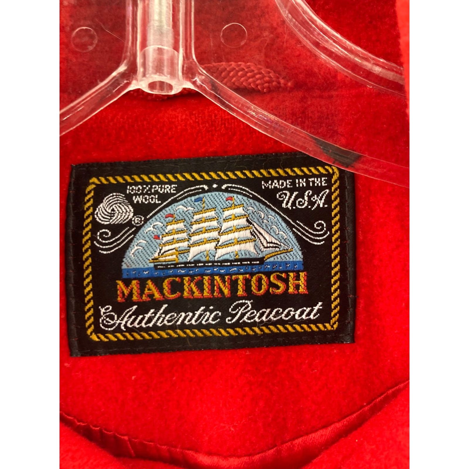 Mackintosh VTG Mackintosh Coat Womens 12 Red Wool Overcoat Buttoned 80s 90s USA Made Vintage Limited Size XL / US 12-14 / IT 48-50 - 2 Thumbnail