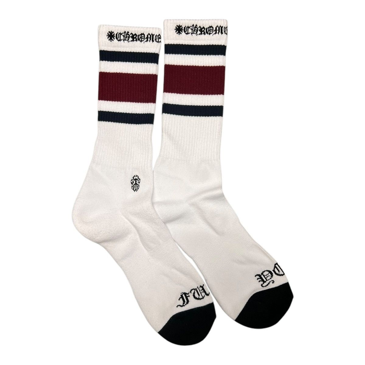Chrome Hearts Fuck You Sport Socks Navy/Burgundy | Grailed