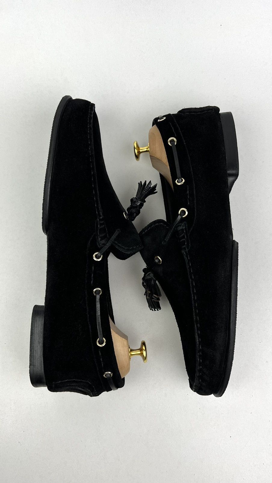 Tom Ford TOM FORD Loafers Black Suede Shoes Tassel Size US 12 / EU 45 - 11 Thumbnail
